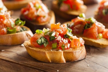 Homemade Italian Bruschetta Appetizer