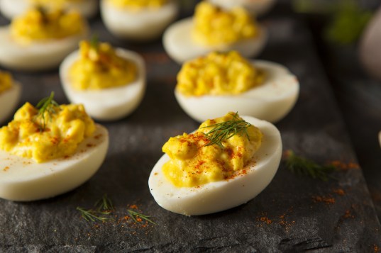 Homemade Spicy Deviled Eggs