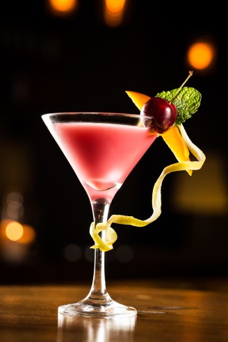 Pink cocktail